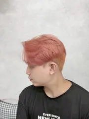 Elin 粉橘色·韓系髮型漂髮作品，設計師 𝑬𝒍𝒊𝒏髮型師◡̎ •，新北中和區中和居髮廊