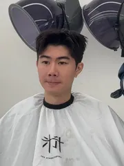 男生燙髮作品，設計師 Harris 哈里斯，台中北區尤卡