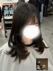 韓系層次剪作品，設計師 Nina，台南中西區Komm Hair台南中山店