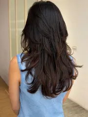 層次背面也是超級好看✨作品，設計師 Tina，台南中西區Komm hair台南中山店