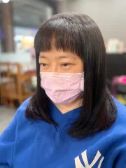 縮毛矯正作品，設計師 Yumi，台南東區玖號美髮沙龍