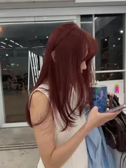 焦糖粉棕色💖作品，設計師 Amber，台南東區Komm Hair 南紡店