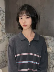 韓系短髮層次燙作品，設計師 TT，高雄鼓山區Round2
