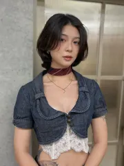韓系短髮燙髮作品，設計師 TT，高雄鼓山區Round2