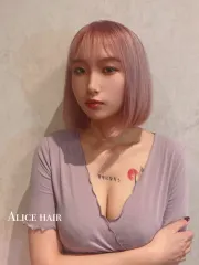 日系櫻花粉作品，設計師 Alice，台北萬華區Root hair