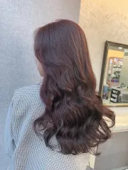 水波紋燙髮 樹莓紅作品，設計師 Alice，台北萬華區Root hair