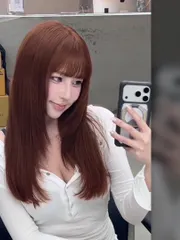 橘棕色 接髮增厚