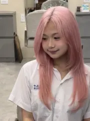 長髮剪裁作品，設計師 Nina，台北大同區Fin hair