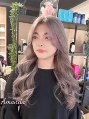 鉑金米灰色作品，設計師 Amanda♥️，台北萬華區Root Hair Salon