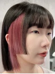 公主切內線染作品，設計師 Amanda♥️，台北萬華區Root Hair Salon