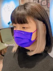 內線染-煙燻灰作品，設計師 Amanda♥️，台北萬華區Root Hair Salon