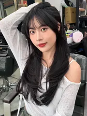 韓系層次剪作品，設計師 Hannah 黑娜，新北新莊區梵古 Vango salon