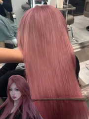 漂髮桃粉色作品，設計師 Winni💕💕，新北中和區MULA