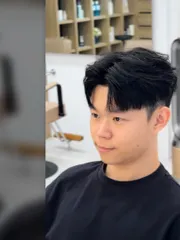 韓系文紋理64分髮型作品，設計師 阿威，台中西區初裏