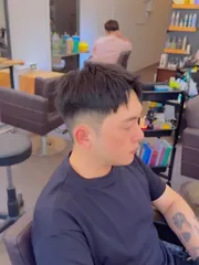 美式前刺鋼夾燙作品，設計師 小麥，高雄苓雅區麥の髮藝