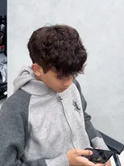 男士髮型 束狀紋理燙作品，設計師 劉Eva，台中北屯區Scoii hair 太原店