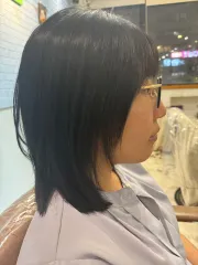 中長髮 鎖骨剪作品，設計師 家蓁，台北松山區Remak美髮工作室