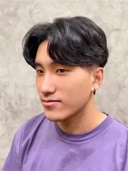 韓系中分紋理燙