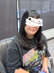 中長髮層次羽毛剪作品，設計師 Molly，台南東區名度髮藝