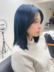 冷墨藍 藍黑色 免漂需褪色作品，設計師 Rave，台北大同區MEET hair