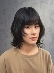 小貓層次短髮翹翹頭作品，設計師 Cheng Tao {Mike}，桃園中壢區3percent studio