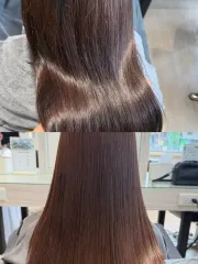 受損髮縮毛矯正作品，設計師 薇薇，桃園中壢區SE Hair salon