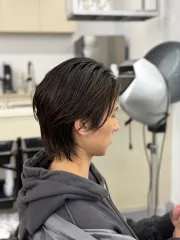 日系低層次中長髮狼尾作品，設計師 Delay，台北大同區LOD hair salon