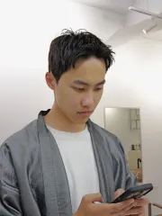 韓系風格男生短髮燙髮作品，設計師 Delay，台北大同區LOD hair salon