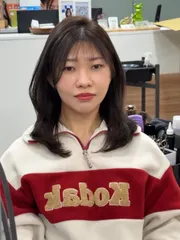 中長髮韓系層次剪