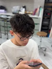 男士紋理燙作品，設計師 黛西 Daisy🦋，桃園中壢區O3O中壢店