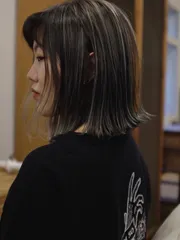 線條染作品，設計師 Bob，台北士林區日青髮廊