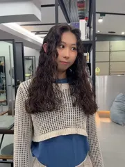 復古感QQ燙作品，設計師 Zoe，台北松山區KOMM Hair微風店