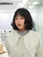 短髮波波燙作品，設計師 Yumi由美，台北中山區szuk hair salon 台北松江店
