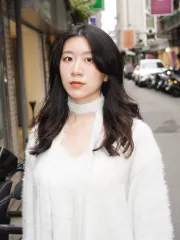 自然系捲紋作品，設計師 Yumi由美，台北中山區szuk hair salon 台北松江店