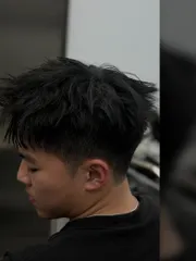 美式前刺燙作品，設計師 Jacob，台北大安區大搖大擺男士沙龍