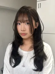 韓系層次燙作品，設計師 髮型師莉莉，台北中山區Komm Hair 松江店