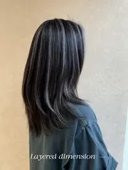 白髮共存線條染作品，設計師 Erin(千緣，新北林口區Ventus