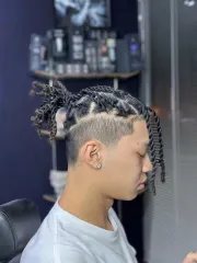 編髮造型搭配美式漸層