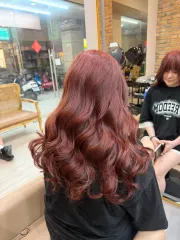 紅棕色系作品，設計師 金 hair salon黛比，台中北區金 hair salon