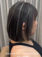 ㄧ刀切作品，設計師 金 hair salon黛比，台中北區金 hair salon