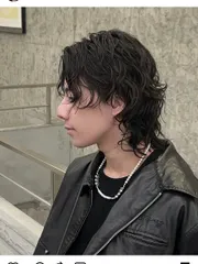 狼尾燙髮作品，設計師 陳彥翔，高雄左營區Round2 hair salon