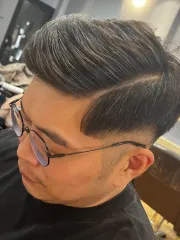 漸層油頭作品，設計師 Nick，桃園中壢區LiQing salon