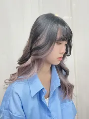 霧灰紫奶霜傘骨染