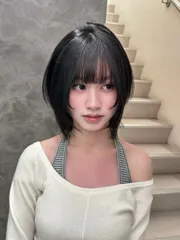 韓系短髮層次剪作品，設計師 Ariel，新北板橋區Klatch