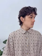日系中長髮燙髮作品，設計師 Wena，台中西區艾淇髮廊