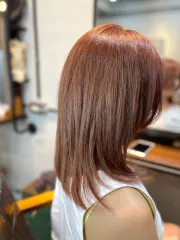 玫紅粉棕金作品，設計師 Eason，台北大同區noxmeet hair salon