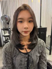 韓系層次剪裁作品，設計師 pinky拼，台中西區poison hair