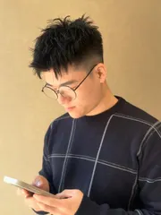 男士剪髮作品，設計師 陳駿，新北林口區Ventus hair