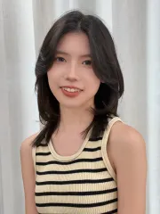 鎖骨髮作品，設計師 凜 りん，台中北區HELLO TRYIT 髮廊 |