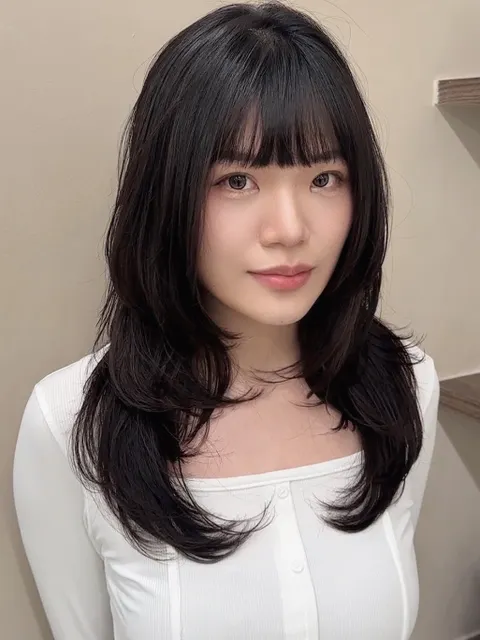 韓系層次燙作品參考，設計師 曾川石枋